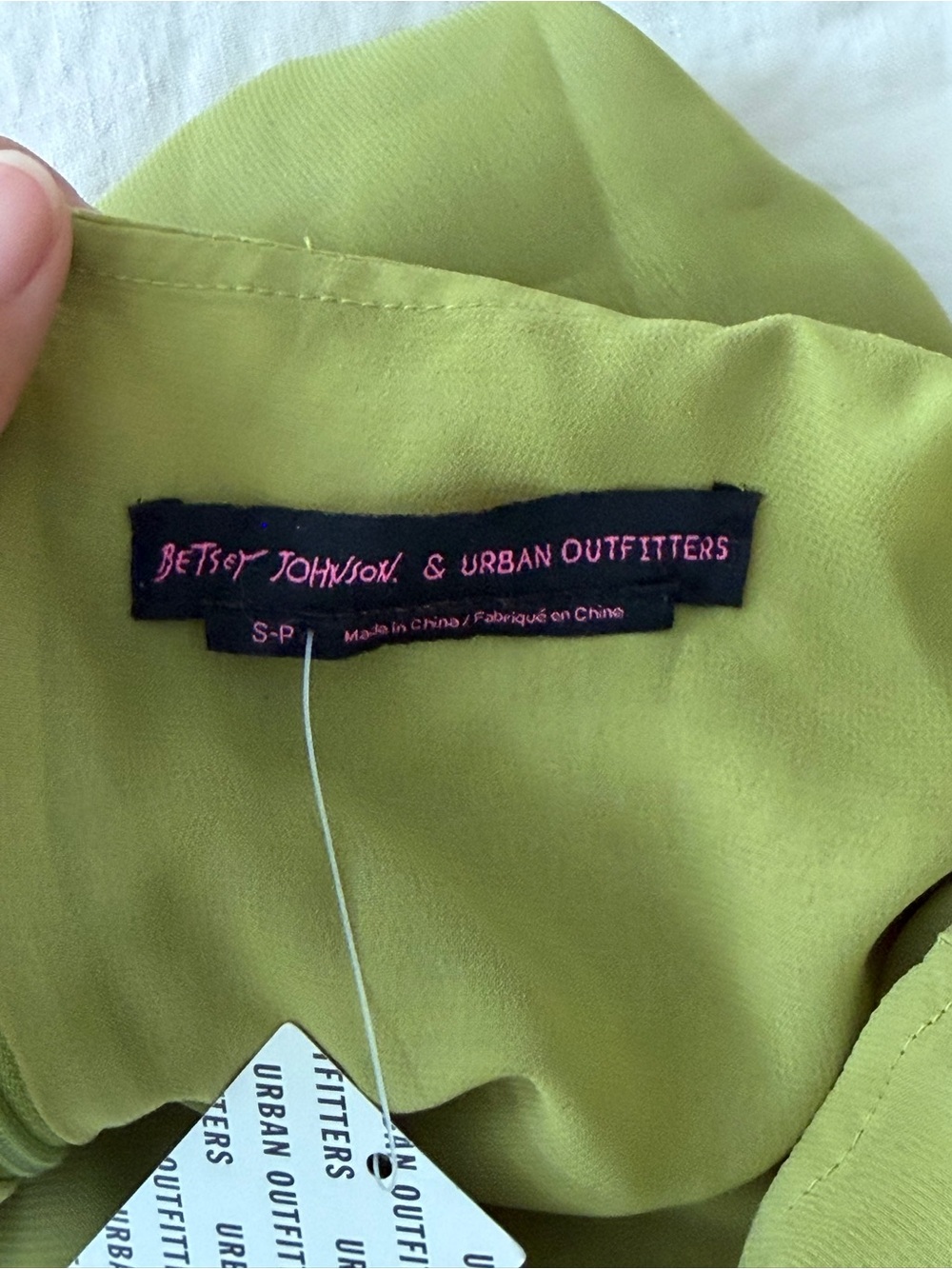 Betsey Johnson x Urban Outfitters Olive Green Slip Midi Dress with Tulle Hem - Picture 5 of 5